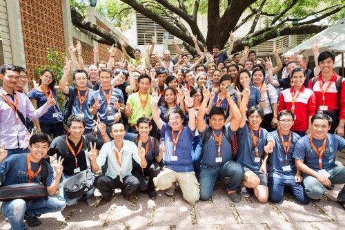 Group photo of all participants during the T3CON15 Asia conference in Phnom Penh.
